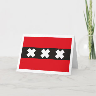 Amsterdam Flag Greeting Card Karte