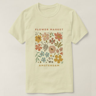 „Amsterdam Flower Market Vintage T-Shirt“ T-Shirt