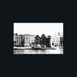 Amsterdam Gebäude Schwarz-Weiß-Kunst Leinwanddruck<br><div class="desc">Amsterdam Gebäude Schwarzweiß-Silhouette Kunst</div>
