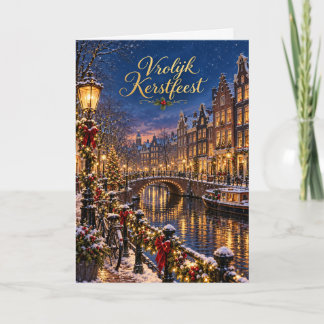Amsterdam Grachten Frohe Weihnachten