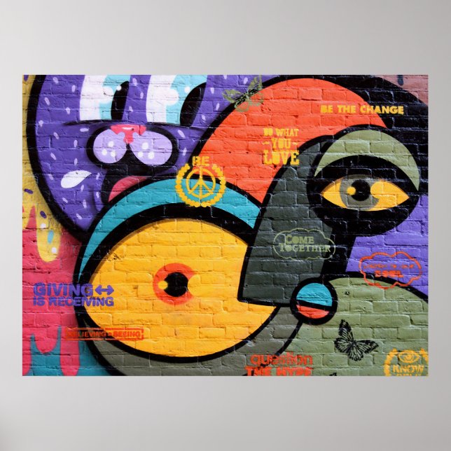 Amsterdam Graffiti Poster (Vorne)