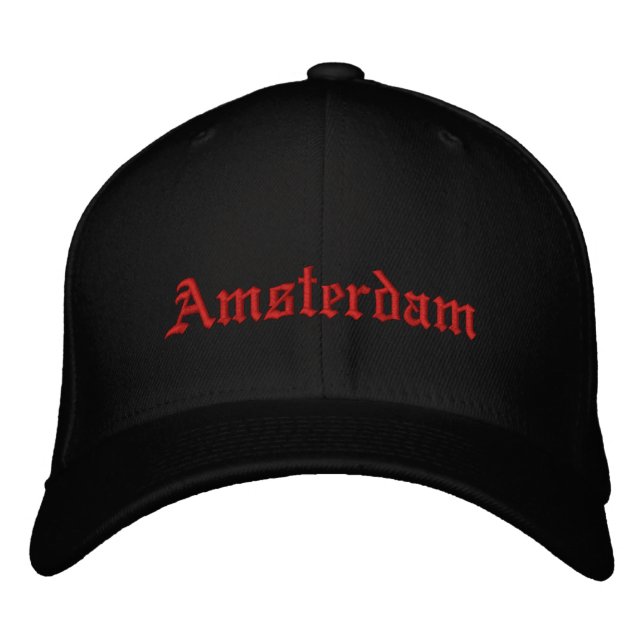 Amsterdam hat bestickte baseballkappe (Vorderseite)