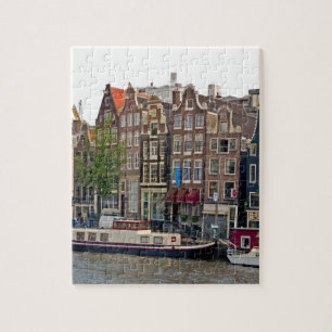 Amsterdam, Häuser auf dem Kanal Puzzle
