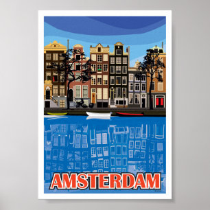 Amsterdam-Häuser Poster