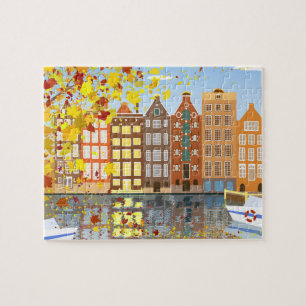 Amsterdam Herbstpuzzle mit Geschenkboxen Puzzle