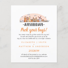 AMSTERDAM Hochzeitshandgezeichnete Skyline Moderne