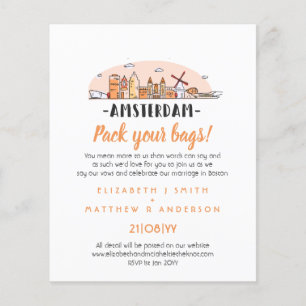 AMSTERDAM Hochzeitshandgezeichnete Skyline Moderne