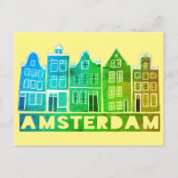 Amsterdam Holland Canal Houses Travel Colorful