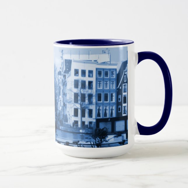 Amsterdam Holland Delft-Blau-Blick Tasse (Rechts)