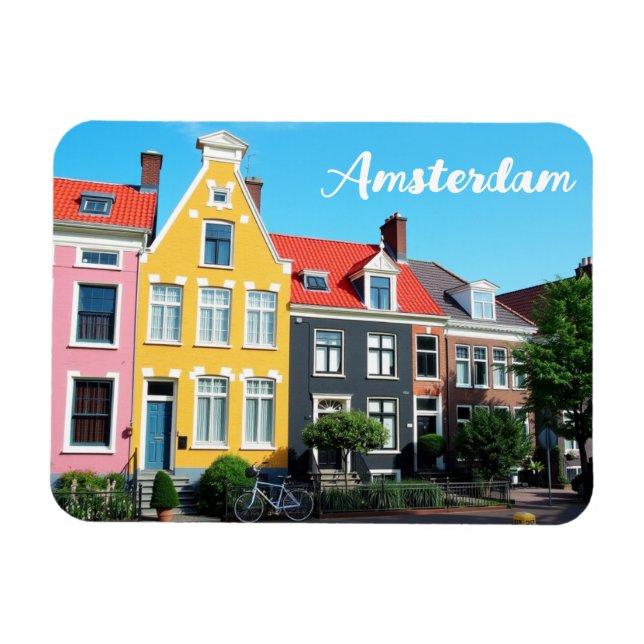 Amsterdam Holland Häuser Reise Souvenir Magnet (Horizontal)