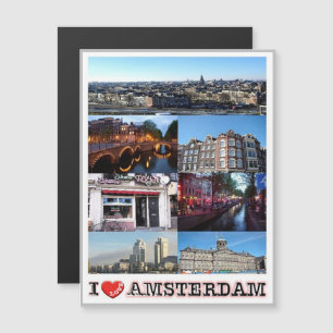 Amsterdam - Holland - I Liebe - Magnetkarte