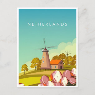 Amsterdam Holland Niederlande Vintage Niederlande Postkarte
