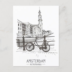 Amsterdam Holland Niederlande Vintage Niederlande Postkarte