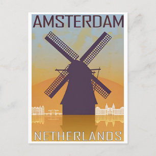 Amsterdam Holland Niederlande Vintage Niederlande Postkarte