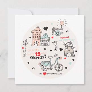 Amsterdam Holland Reisepostkarte