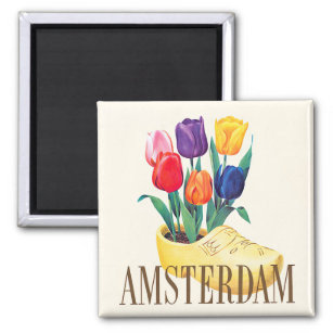 Amsterdam Holland Vintage Reise Magnet