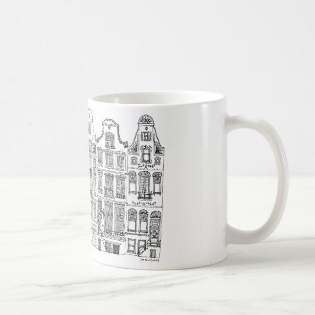 Amsterdam houses on a mug. kaffeetasse (Rechts)