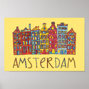 Amsterdam im Mosaik Poster