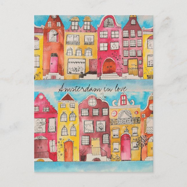 Amsterdam in der Liebe Postcard Postkarte (Vorderseite)