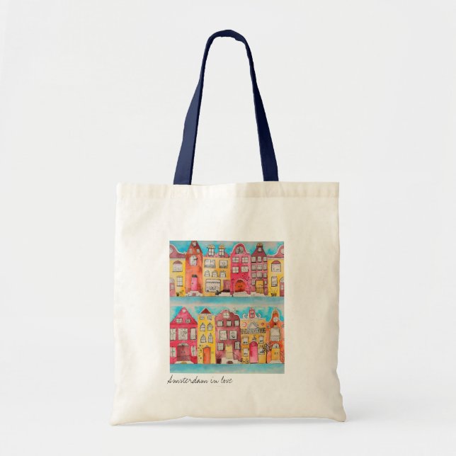 Amsterdam in love tote bag tragetasche (Vorne)
