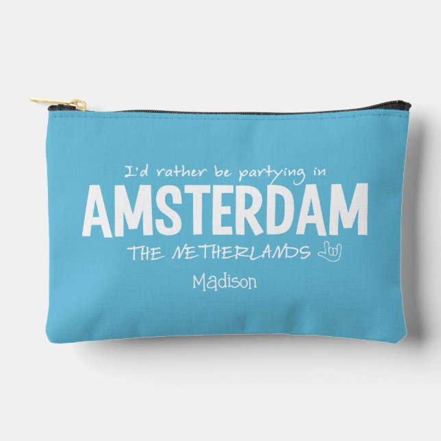 AMSTERDAM individuelle Name & Farbe Zubehörtasche (Vorderseite)