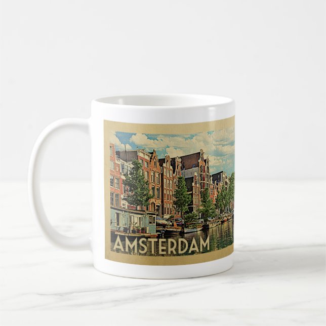 Amsterdam Kaffee Tasse Holland Vintag (Links)