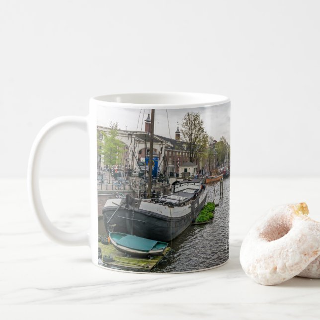 Amsterdam-Kanal-Tasse Kaffeetasse (Mit Donut)