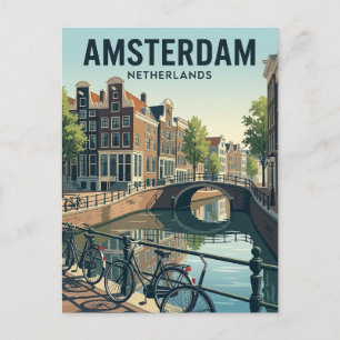 Amsterdam Kanäle Niederlande Postkarte