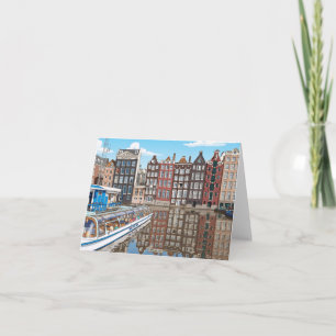 Amsterdam-Kanalhäuser Grußkarte Karte