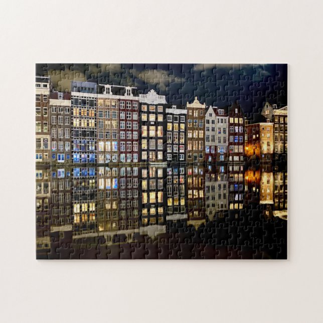 Amsterdam-Kanalhäuser-Jigsaw-Puzzle Puzzle (Horizontal)