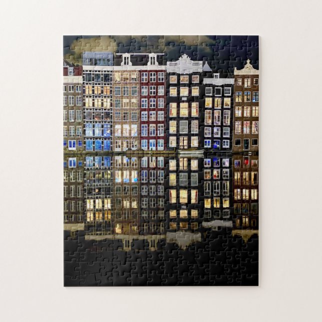 Amsterdam-Kanalhäuser-Jigsaw-Puzzle Puzzle (Vertikal)