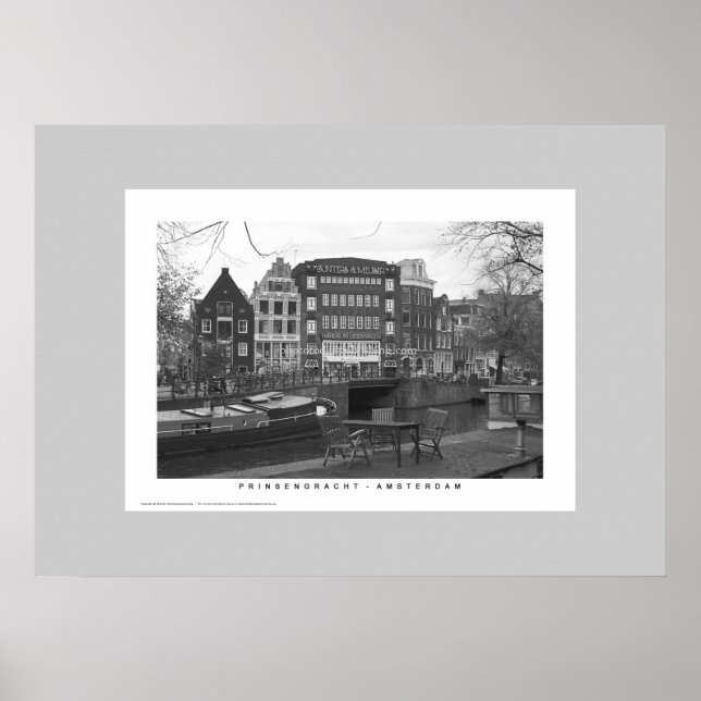 Amsterdam - Kanalhäuser Prinsengracht Poster (Vorne)