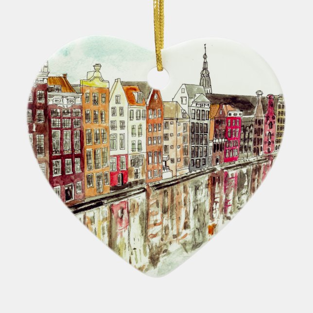 Amsterdam Keramik Ornament (Vorne)