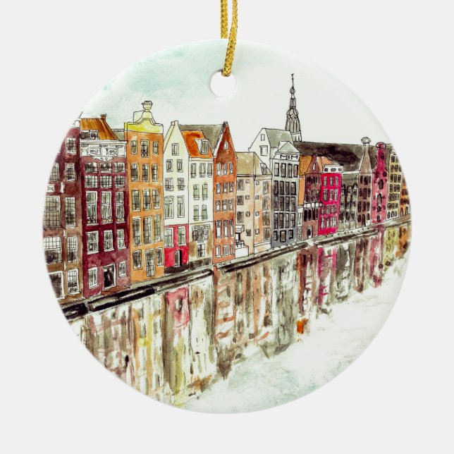 Amsterdam Keramik Ornament (Vorne)