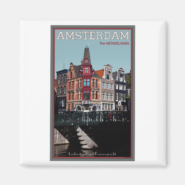 Amsterdam - Leidsestraat - Keizersgracht Magnet (Vorne)