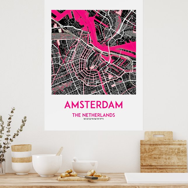 AMSTERDAM-MEMORY POSTER (Küche)