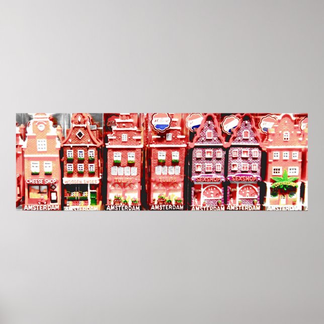 Amsterdam Miniaturhäuser Poster (Vorne)