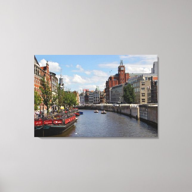 "Amsterdam Morgen" Holland Leinwand Mauer Art (Vorderseite)