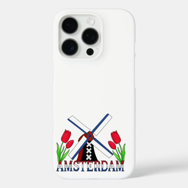 Amsterdam Netherlands Tulips Windmills Case-Mate iPhone Hülle (Rückseite)
