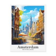 Amsterdam Netherlands Vintage Travel Portrait