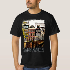 Amsterdam Netherlands Vintage Travel Poster Retro T-Shirt