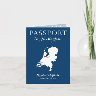 Amsterdam Niederlande Birthday Pass Einladung