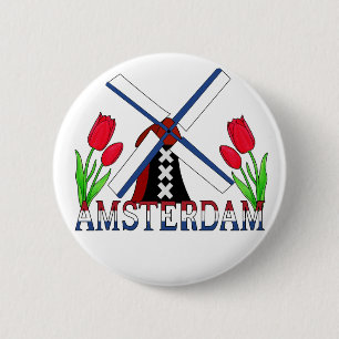 Amsterdam Niederlande Button