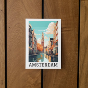 Amsterdam Niederlande Canal Travel Postkarte