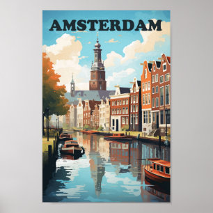 Amsterdam Niederlande Famous Travel Place Poster