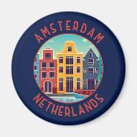 Amsterdam Niederlande farbenfrohe Häuser gestört