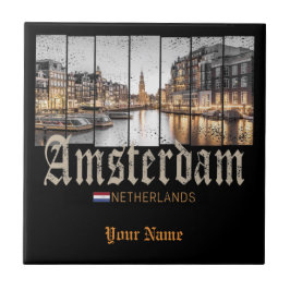 Amsterdam Niederlande Holland Vintage Souvenir Fliese