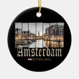 Amsterdam Niederlande Holland Vintage Souvenir Keramik Ornament