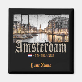 Amsterdam Niederlande Holland Vintage Souvenir Magnet