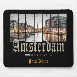 Amsterdam Niederlande Holland Vintage Souvenir Mousepad